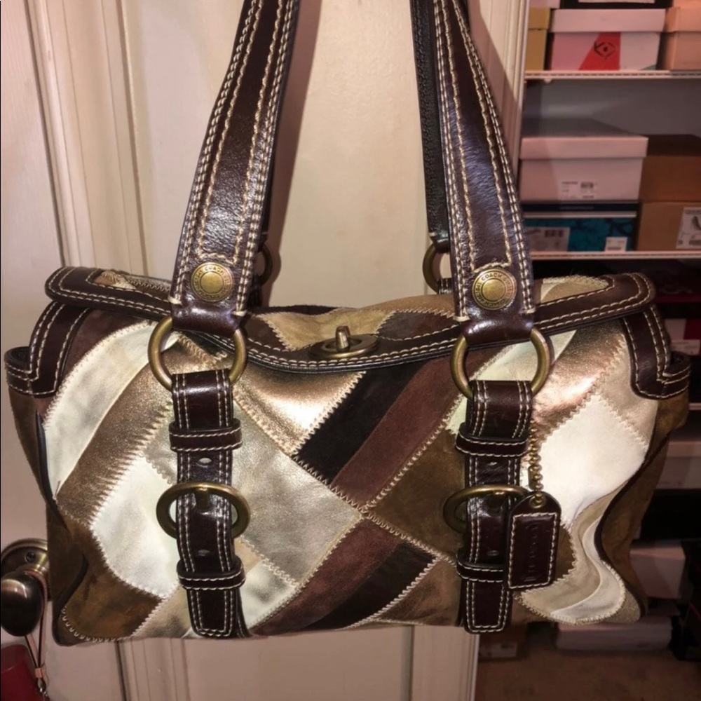 Coach signature patchwork Carly bag.